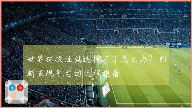 世界杯投注站选择不了怎么办？判断正规平台的流程指南